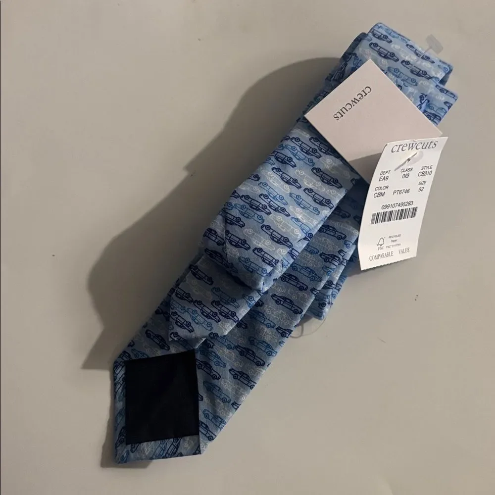J. Crew Cotton Boys' Race Car Tie New With Tags ~ Size 52” ( length)